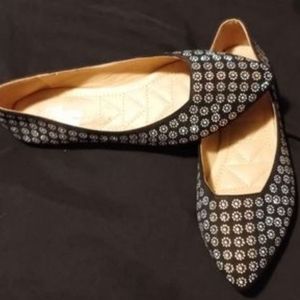 Sparkly Black Flats.
